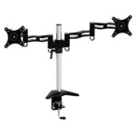 Cactus CS-VM-D08-AL серебристый  Кронштейн для 2-х мониторов 13"-27" макс.8кг настольный поворот и н