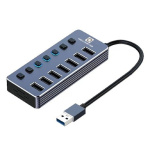 5bites Концентратор HB37-313SL USB3.0 -> 7*USB3.0   AL   SILVER
