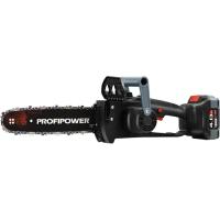 Аккумуляторная бесщеточная цепная пила PROFIPOWER MKDUC-18V (20В,Li-ion-1шт, 4.0Ач, шина 12", 0-4000об/мин, цепь 3/8, 45 звеньев, З/У, в коробке) [E01