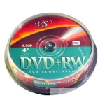 Диски VS DVD+RW 4.7Gb  4x  Cake Box 10шт.(620632)