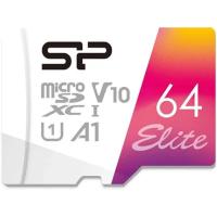 Micro SecureDigital 64GB Silicon Power SP064GBSTXBV1V20SP Elite + adapter Class10