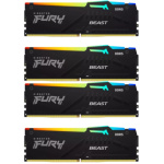 Kingston 64GB 5200MT s DDR5 CL40 DIMM (Kit of 4) FURY Beast RGB XMP KF552C40BBAK4-64