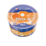 Verbatim  Диски DVD-R Verbatim 16-x 4.7Gb (50 шт) Shrink 50 Azo (43788)