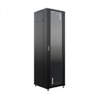 NTSS Шкаф напольный универсальный серверный NTSS R 18U 600х600мм, 4 профиля 19, двери стекло и сплошная металл, боковые стенки съемные, регулируемые о