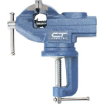 СИБРТЕХ Тиски слесарные  настольные  поворотные  ширина рабочих губок 65мм  наковальня [18672]