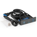 Exegate EX298351RUS Планка USB на переднюю панель ExeGate U3H-627S  3 5"  2*USB3.0+HD Audio Combo  ч
