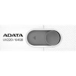 A-DATA Flash Drive 64GB UV220  USB2.0  белый и серый [auv220-64g-rwhgy]