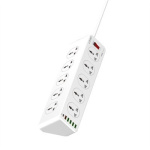 LDNIO SC10610  Сетевой удлинитель 2м  10 розеток EU_UK_US  2500W  6 USB: QC 3.0+PD 3.0 30W  White