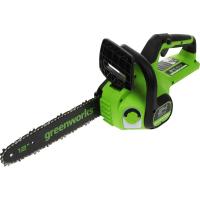 Greenworks GD24CS30 Цепная пила аккумуляторная, 24V, 30см, бесщеточная, без АКБ и ЗУ [2007007]
