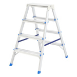 СИБРТЕХ Стремянка двусторонняя 4ст.  алюминиевая  Россия [97924]