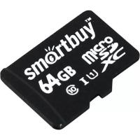 Micro SecureDigital 64Gb Smartbuy Class 10 UHS-1 (без адаптера) (SB64GBSDCL10-00)