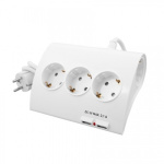 СТАРТ (4680024810449) Сетевой удлинитель  C У S 5х1-ZDV 2USB.  с заземлением и защитой от детей сече