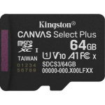 Micro SecureDigital 64GB Kingston Canvas Select Plus Gen3 100MB s A1  без адаптера