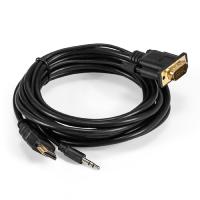 Exegate EX294719RUS Кабель-переходник HDMI-VGA ExeGate EX-HDMIM-VGAM-3.5JackS-1.8 (19M/15M+3.5mm Jack M, 1,8м) Преобразователь цифрового HDMI сигнала 