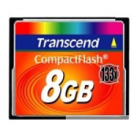 Compact Flash 8Gb Transcend  (TS8GCF133) 133-x