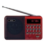 Perfeo радиоприемник цифровой PALM FM+ 87.5-108МГц  MP3  питание USB или 18650  красный (i90-red) [P