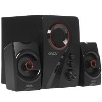 Ginzzu GM-406 2.1 с Bluetooth, выходная мощность 20Вт + 2х10Вт, аудиоплеер USB-flash, SD-card, FM-радио, пульт ДУ - 21 кнопка, стерео вход (2RCA), экв