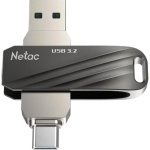Netac USB Drive 32GB US11 NT03US11C-032G-32BK USB3.2 черный серебристый