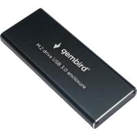 Gembird EEM2-SATA-1 Внешний корпус USB 3.0 для M2 SATA порт MicroB, металл, черный