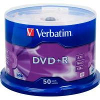 Verbatim  Диски DVD+R  4.7Gb 16-х , 50 шт, Cake Box (43550)