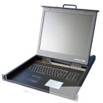 ProCase E1901 Консоль однорельсовая   1 порт  LCD 19''  single rail console  LCD D-Sub  USB  разреше