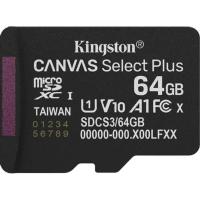 Micro SecureDigital 64GB Kingston Canvas Select Plus Gen3 100MB/s A1, без адаптера