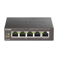 D-Link DGS-1005P/L (ревизия A1) Неуправляемый коммутатор с 5 портами 10/100/1000Base-T (4 порта PoE 802.3af/at, PoE-бюджет 60 Вт)