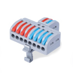 Cabeus MX2-8D Клемма соединительная универсальная проходная 2-8 полюса с рычагом на DIN-рейку 0 08-2