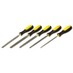 Набор STAYER: Напильники с двухкомпонентной рукояткой плоский полукруглый трехгранный квадратный кру