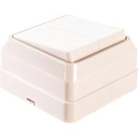 Iek EVO20-K33-10-DC ВС20-2-0-ОКм Выключатель 2кл 10А откр.уст. ОКТАВА (кремовый)