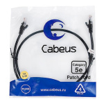 Cabeus PC-UTP-RJ45-Cat.5e-1m-BK Патч-корд U UTP  категория 5е  2xRJ45 8p8c  неэкранированный  черный