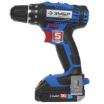 ЗУБР 20В  2 АКБ (2Ач)  в кейсе  дрель-шуруповерт  Профессионал. DL-201-22