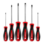 Набор: Отвертки слесарные ЗУБР "МАСТЕР" 25066  Cr-V сталь  эргономичная двухкомпонентная рукоятка  м