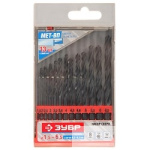 Набор ЗУБР "ТЕХНИК": Свёрла по металлу парооксидированных  быстрорежущая сталь  1 5-6 5мм  13шт [4-2