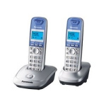 Panasonic KX-TG2512RUS (серебристый) {Доп трубка в комплекте АОН  Caller ID спикерфон на трубке поли