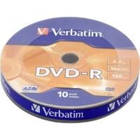 43729 Диски DVD-R Verbatim 4.7Gb 16-х, 10шт. Shrink