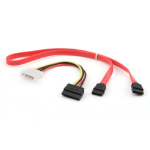 Комплект кабелей SATA Cablexpert CC-SATA-N  интерфейсный (48см) 7pin 7pin и питания (15см) 4pin 15pi