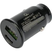 Cablexpert Автомобильное зарядное устройство 20Вт, 3А, QC3.0/PD, 1xUSB, 1xType-C, черный, пакет (MP3A-UC-CAR23)