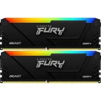 Kingston DDR4 DIMM 2x16GB 3200MHz  KF432C16BB2AK2/32 Fury Beast RGB RTL Gaming PC4-25600 CL16 288-pin 1.35В kit single rank с радиатором Ret
