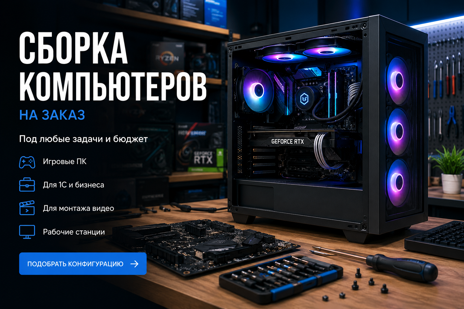 Сборка компьютеров на заказ Сборка компьютеров на заказ