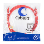 Cabeus PC-UTP-RJ45-Cat.6-2m-RD Патч-корд U UTP  категория 6  2xRJ45 8p8c  неэкранированный  красный 