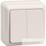 Iek EVO20-K33-10-DC ВС20-2-0-ОКм Выключатель 2кл 10А откр.уст. ОКТАВА (кремовый)