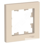 Systeme electric ATN000201 ATLASDESIGN 1-постовая РАМКА  БЕЖЕВЫЙ