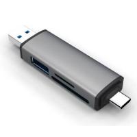 Bion USB Type-C/USB 3.0 (2 в 1) Card reader, microSD/T-Flash/SD/SDHC/SDXC, доп.выход USB 3.0 хаб, поддержка OTG, алюминиевый корпус [BXP-CR-USB3-AC-01