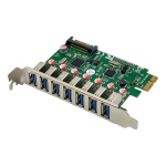 ORIENT VA-3U7PE  Контроллер PCI-Ex1  USB 3.2 Gen1 (USB 3.0)  скорость до 5 Гбит с  7-port ext  VIA V