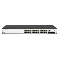 SNR SNR-S5210G-24TX-POE Управляемый PoE коммутатор уровня 2+, 24 порта 10/100/1000Base-T, 4 порта 1/10G SFP+, бюджет PoE 370 Вт, встроенный БП ~220V A