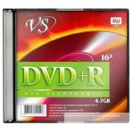 Диски VS DVD+R 4.7Gb  16x  Slim Case 5шт.(620519)