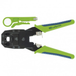 СИБРТЕХ Клещи для обжима телефонных и компьютерных клемм 4P  6P  8P  функция обрезания проводов [177