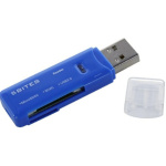 5bites Устройство ч з карт памяти RE3-200BL USB3.0 Card reader   SD   TF   USB PLUG   BLUE