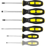 STAYER Набор "MASTER": Отвертки слесарные  двухкомпонентная рукоятка  магнитный наконечник  6шт [251